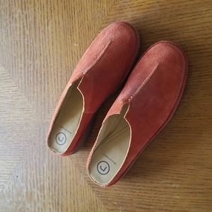 Rockport Suede Loafers in Rust Orange